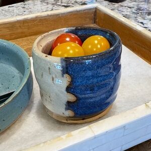 Ceramic Pottery Berry Bowl Artisan Signed